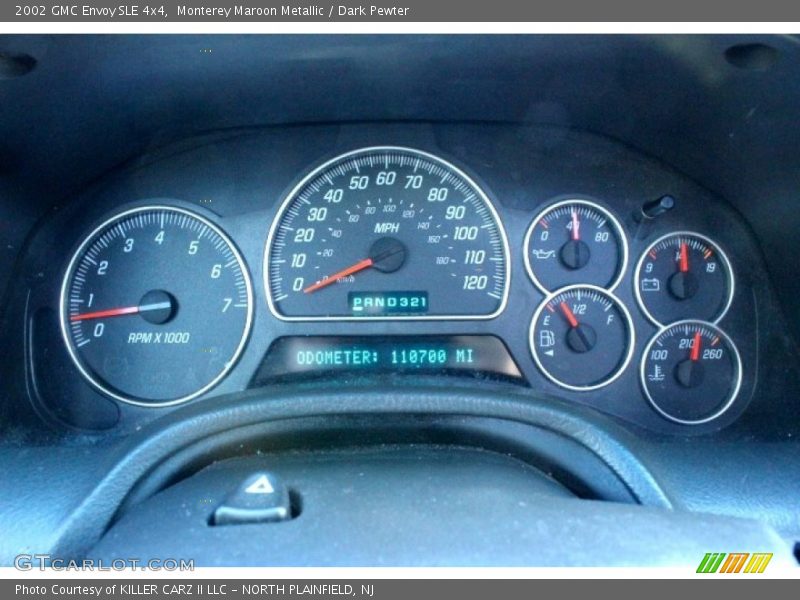 Monterey Maroon Metallic / Dark Pewter 2002 GMC Envoy SLE 4x4