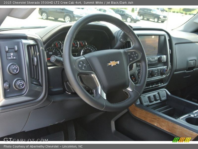 Summit White / Jet Black/Dark Ash 2015 Chevrolet Silverado 3500HD LTZ Crew Cab 4x4