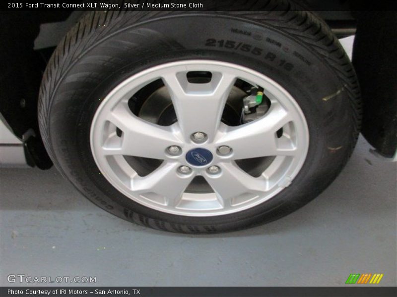 Silver / Medium Stone Cloth 2015 Ford Transit Connect XLT Wagon