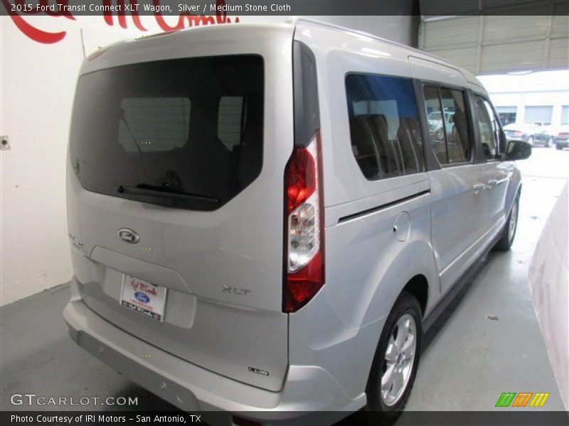 Silver / Medium Stone Cloth 2015 Ford Transit Connect XLT Wagon