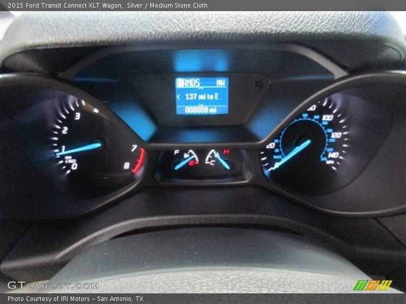 Silver / Medium Stone Cloth 2015 Ford Transit Connect XLT Wagon