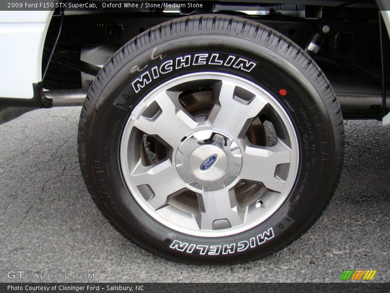 Oxford White / Stone/Medium Stone 2009 Ford F150 STX SuperCab