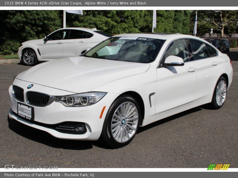 Alpine White / Ivory White and Black 2015 BMW 4 Series 428i xDrive Gran Coupe