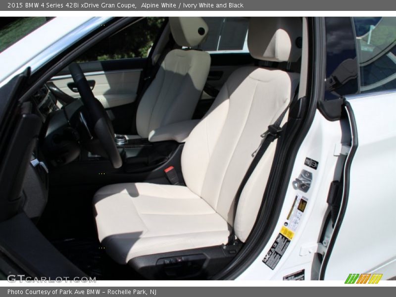 Alpine White / Ivory White and Black 2015 BMW 4 Series 428i xDrive Gran Coupe