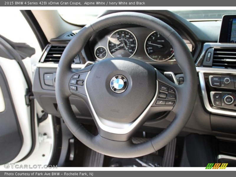 Alpine White / Ivory White and Black 2015 BMW 4 Series 428i xDrive Gran Coupe