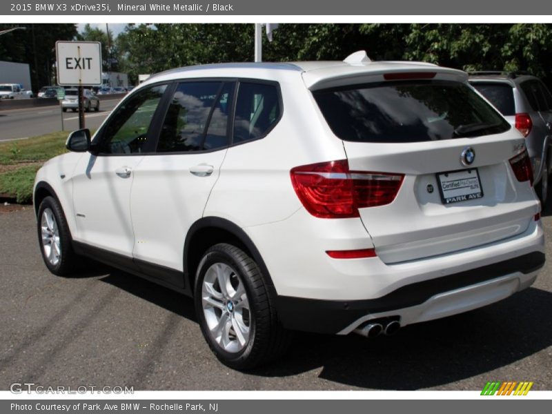 Mineral White Metallic / Black 2015 BMW X3 xDrive35i