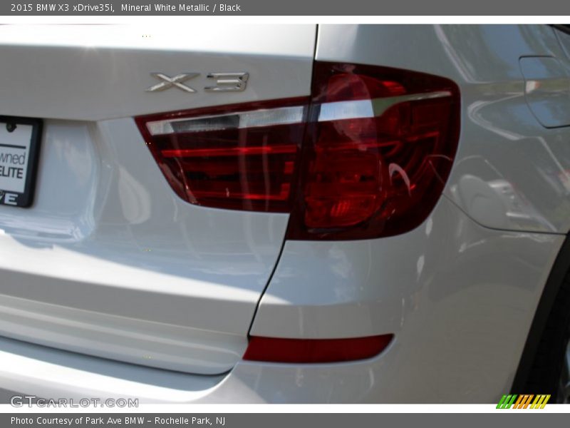 Mineral White Metallic / Black 2015 BMW X3 xDrive35i