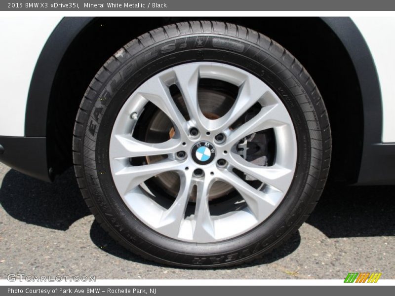 Mineral White Metallic / Black 2015 BMW X3 xDrive35i