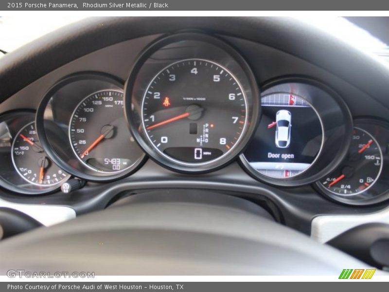 Rhodium Silver Metallic / Black 2015 Porsche Panamera
