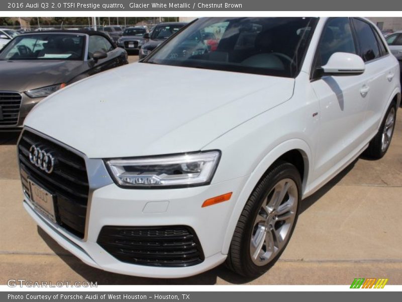 Glacier White Metallic / Chestnut Brown 2016 Audi Q3 2.0 TSFI Prestige quattro
