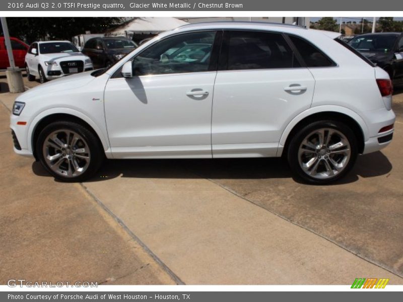Glacier White Metallic / Chestnut Brown 2016 Audi Q3 2.0 TSFI Prestige quattro