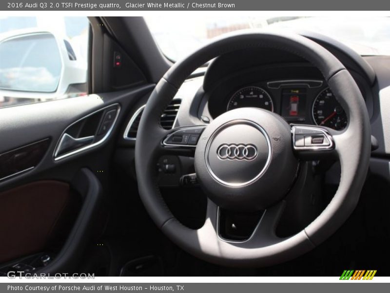 Glacier White Metallic / Chestnut Brown 2016 Audi Q3 2.0 TSFI Prestige quattro