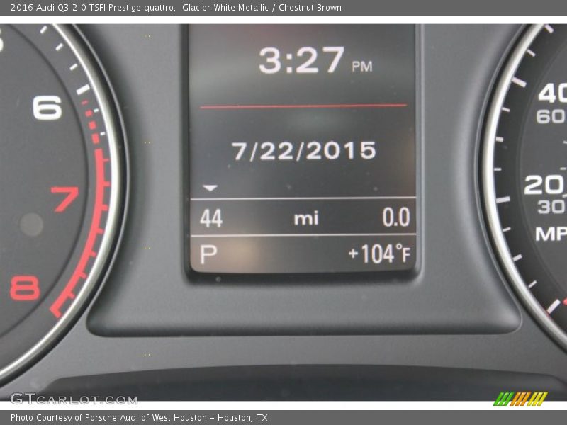 Glacier White Metallic / Chestnut Brown 2016 Audi Q3 2.0 TSFI Prestige quattro
