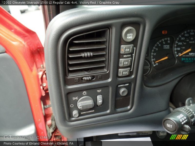 Victory Red / Graphite Gray 2002 Chevrolet Silverado 1500 LS Regular Cab 4x4