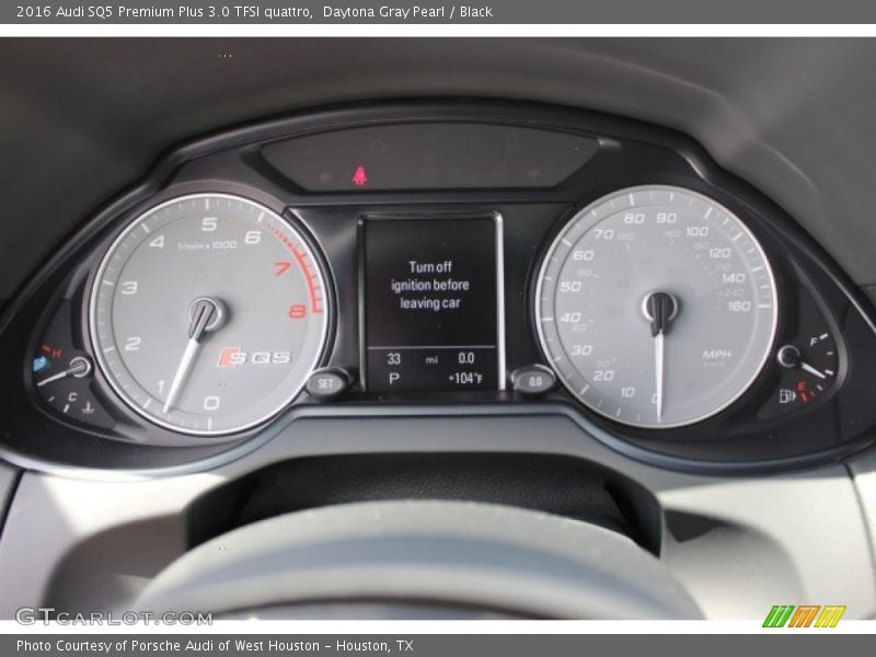 Daytona Gray Pearl / Black 2016 Audi SQ5 Premium Plus 3.0 TFSI quattro