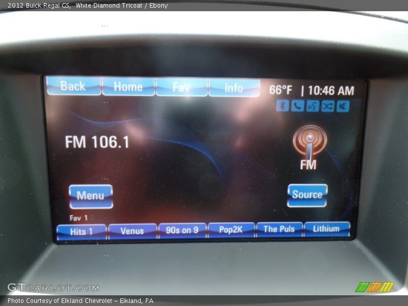 White Diamond Tricoat / Ebony 2012 Buick Regal GS