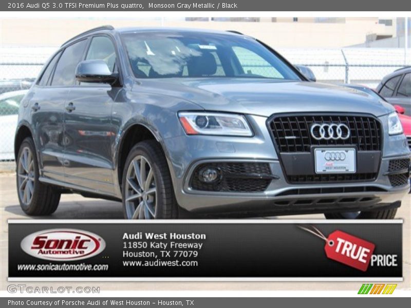 Monsoon Gray Metallic / Black 2016 Audi Q5 3.0 TFSI Premium Plus quattro