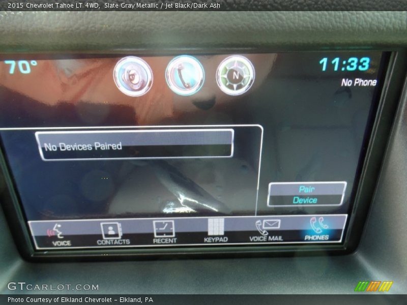 Slate Gray Metallic / Jet Black/Dark Ash 2015 Chevrolet Tahoe LT 4WD
