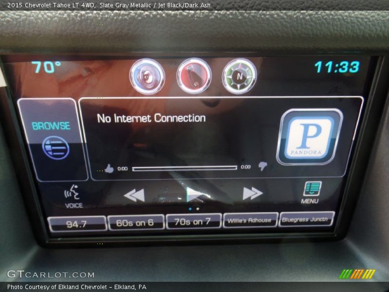 Slate Gray Metallic / Jet Black/Dark Ash 2015 Chevrolet Tahoe LT 4WD