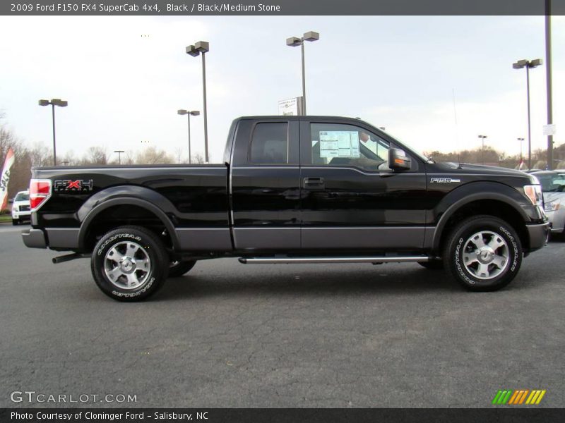 Black / Black/Medium Stone 2009 Ford F150 FX4 SuperCab 4x4