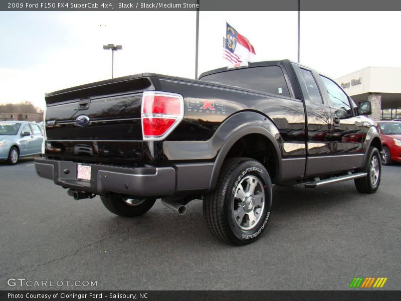 Black / Black/Medium Stone 2009 Ford F150 FX4 SuperCab 4x4