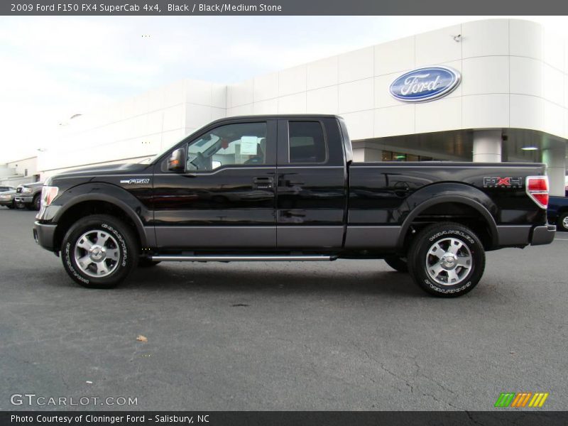 Black / Black/Medium Stone 2009 Ford F150 FX4 SuperCab 4x4