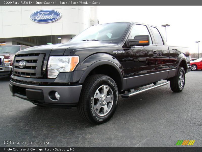 Black / Black/Medium Stone 2009 Ford F150 FX4 SuperCab 4x4