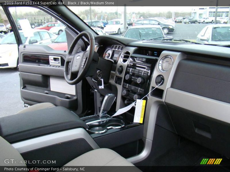 Black / Black/Medium Stone 2009 Ford F150 FX4 SuperCab 4x4