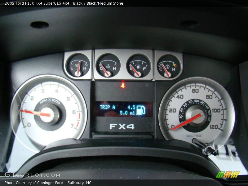 Black / Black/Medium Stone 2009 Ford F150 FX4 SuperCab 4x4