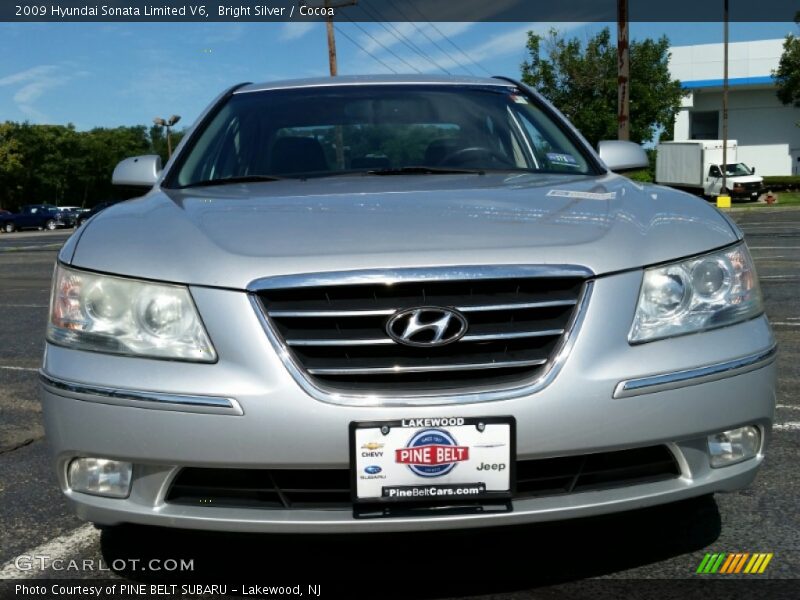 Bright Silver / Cocoa 2009 Hyundai Sonata Limited V6