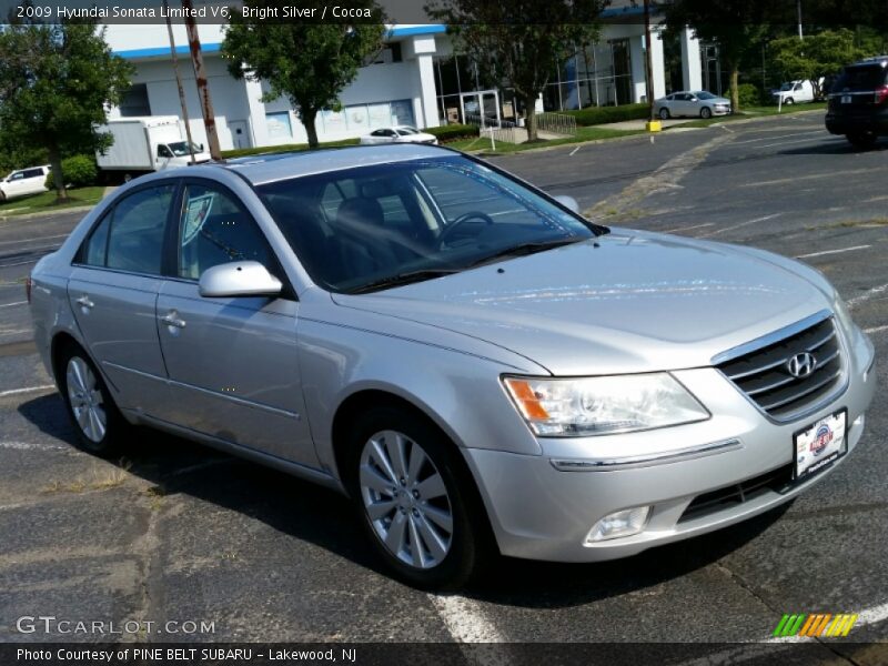 Bright Silver / Cocoa 2009 Hyundai Sonata Limited V6