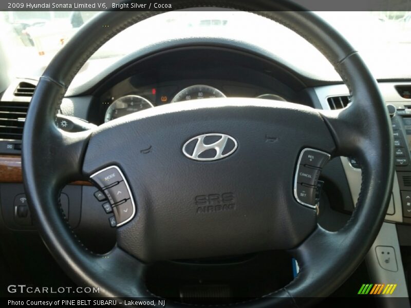 Bright Silver / Cocoa 2009 Hyundai Sonata Limited V6