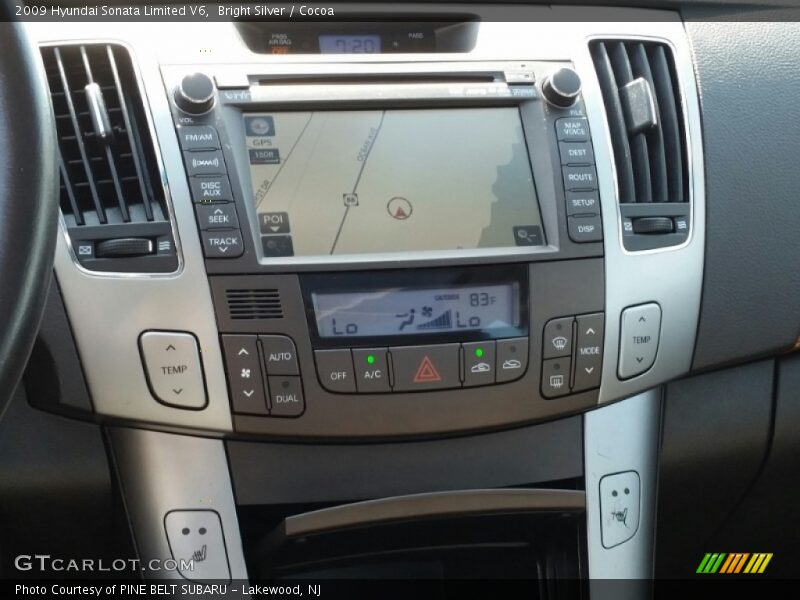 Bright Silver / Cocoa 2009 Hyundai Sonata Limited V6