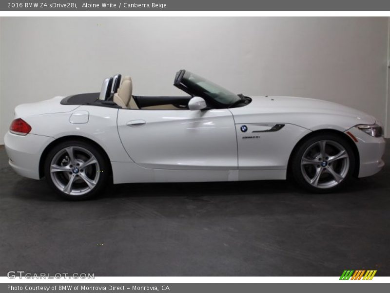 Alpine White / Canberra Beige 2016 BMW Z4 sDrive28i