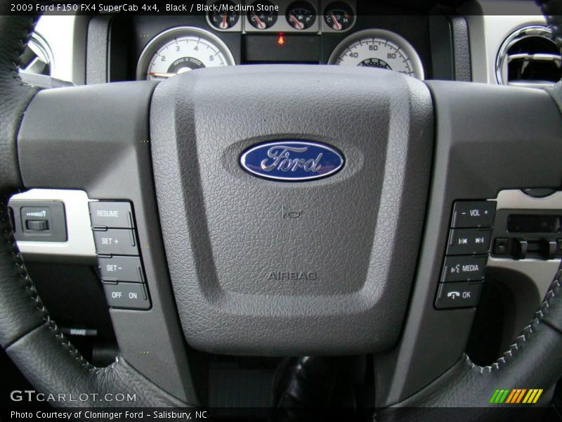 Black / Black/Medium Stone 2009 Ford F150 FX4 SuperCab 4x4