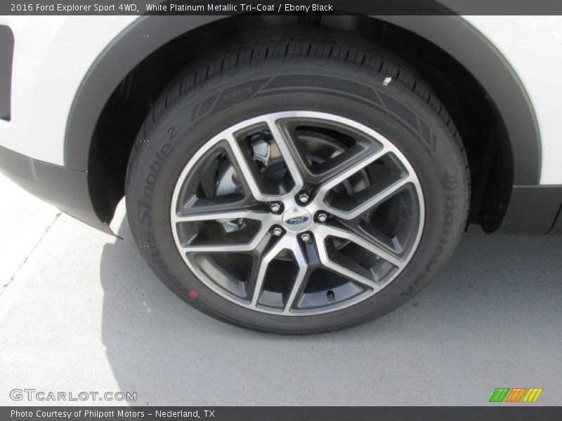 White Platinum Metallic Tri-Coat / Ebony Black 2016 Ford Explorer Sport 4WD