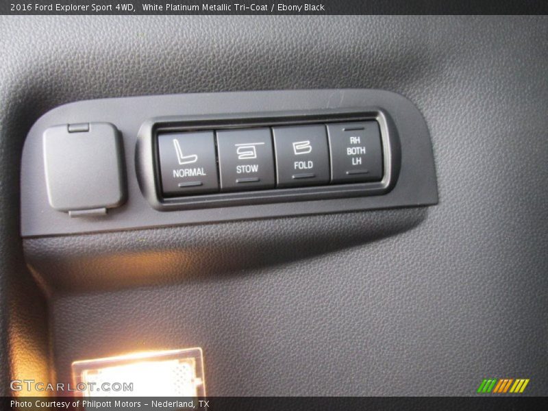 White Platinum Metallic Tri-Coat / Ebony Black 2016 Ford Explorer Sport 4WD