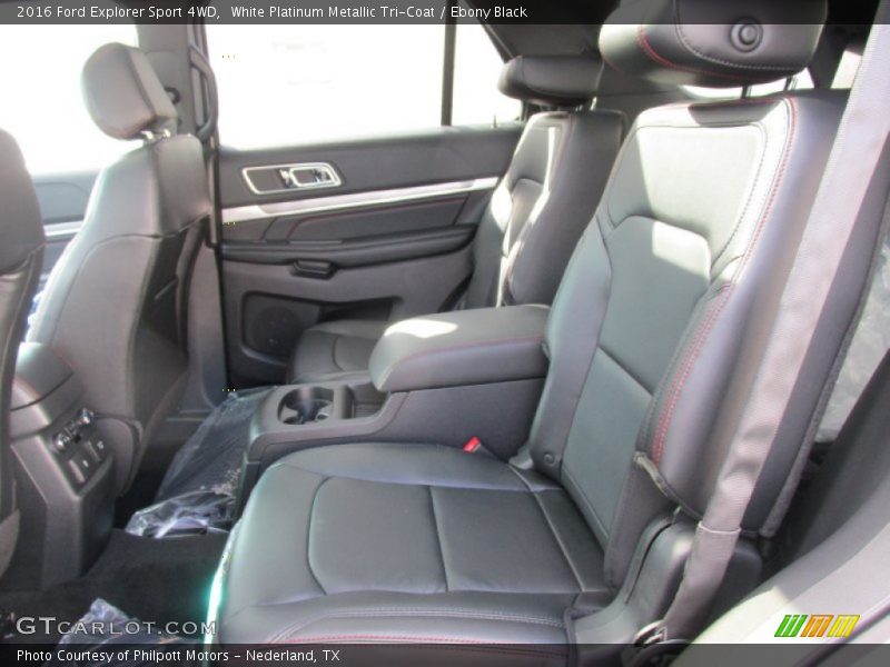 White Platinum Metallic Tri-Coat / Ebony Black 2016 Ford Explorer Sport 4WD