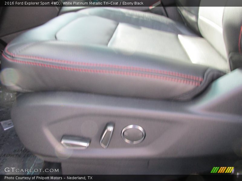 White Platinum Metallic Tri-Coat / Ebony Black 2016 Ford Explorer Sport 4WD