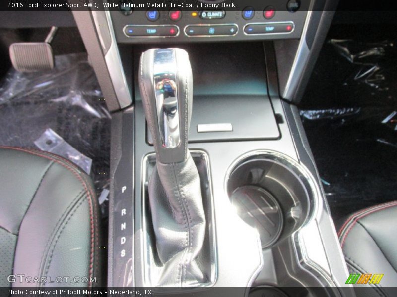 White Platinum Metallic Tri-Coat / Ebony Black 2016 Ford Explorer Sport 4WD