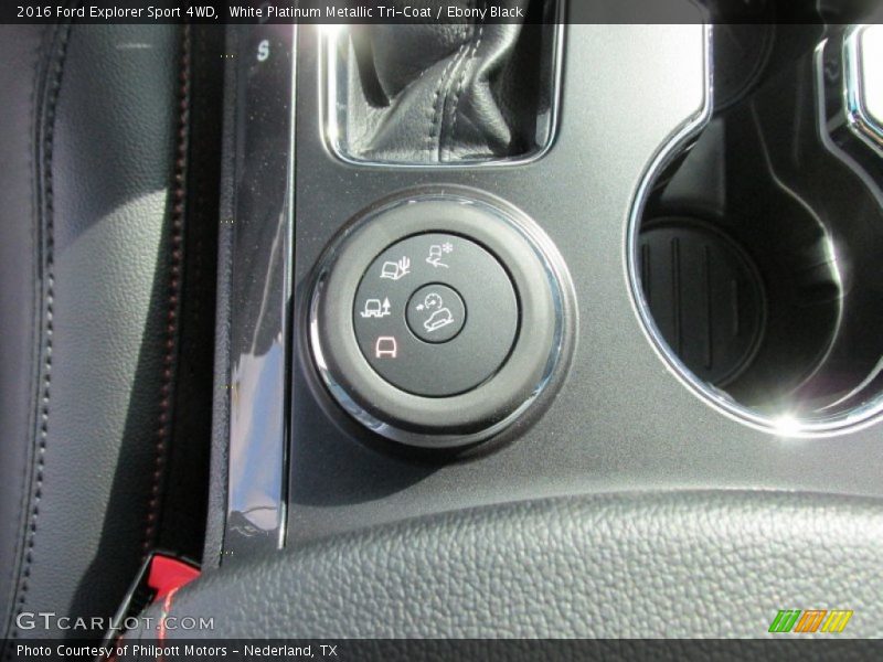 White Platinum Metallic Tri-Coat / Ebony Black 2016 Ford Explorer Sport 4WD