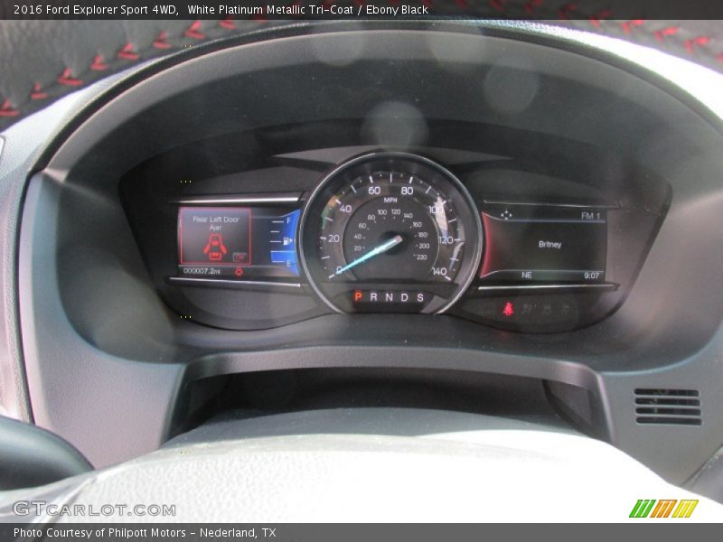 White Platinum Metallic Tri-Coat / Ebony Black 2016 Ford Explorer Sport 4WD