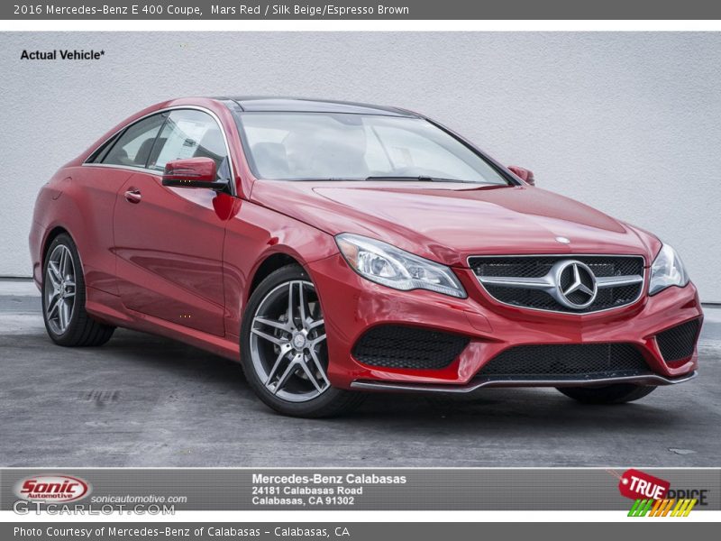 Mars Red / Silk Beige/Espresso Brown 2016 Mercedes-Benz E 400 Coupe