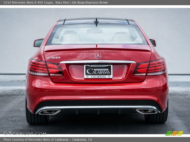Mars Red / Silk Beige/Espresso Brown 2016 Mercedes-Benz E 400 Coupe