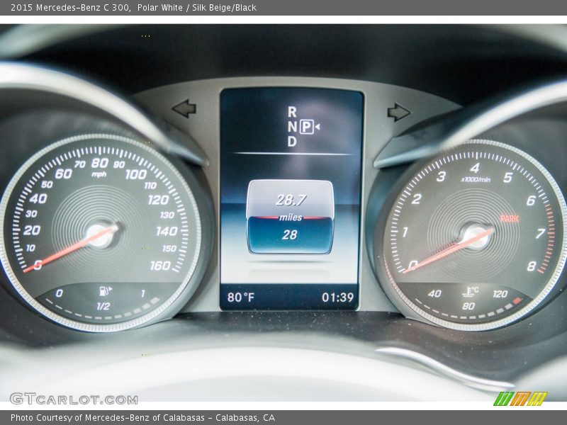 Polar White / Silk Beige/Black 2015 Mercedes-Benz C 300