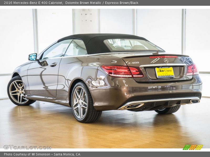 Dolomite Brown Metallic / Espresso Brown/Black 2016 Mercedes-Benz E 400 Cabriolet