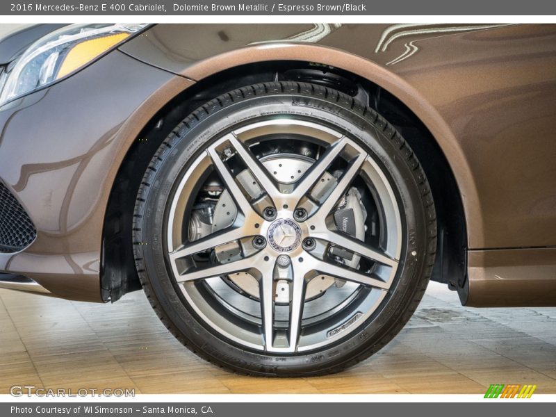 Dolomite Brown Metallic / Espresso Brown/Black 2016 Mercedes-Benz E 400 Cabriolet
