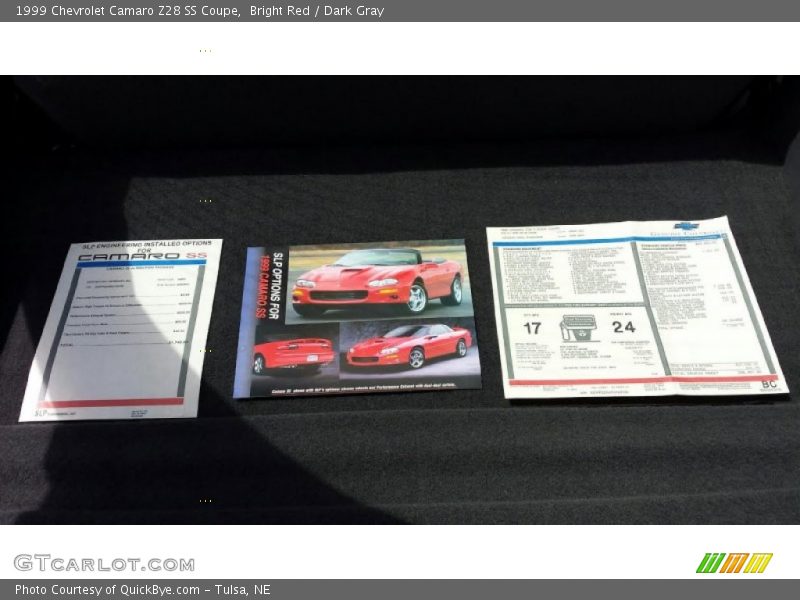  1999 Camaro Z28 SS Coupe Window Sticker