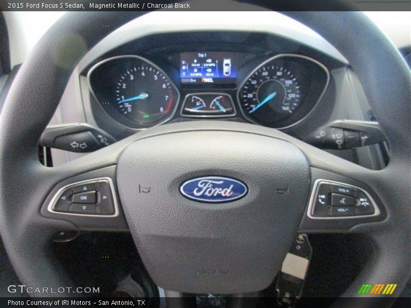 Magnetic Metallic / Charcoal Black 2015 Ford Focus S Sedan