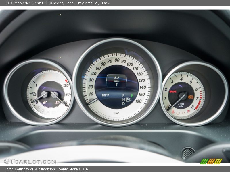 Steel Grey Metallic / Black 2016 Mercedes-Benz E 350 Sedan